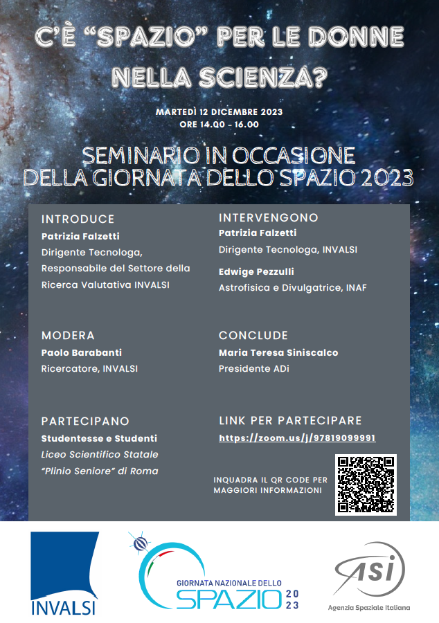 Locandina del Seminario "C’è spazio per le donne nella scienza?"